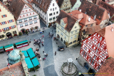Aerial view of Rothenburg Marktplatz 